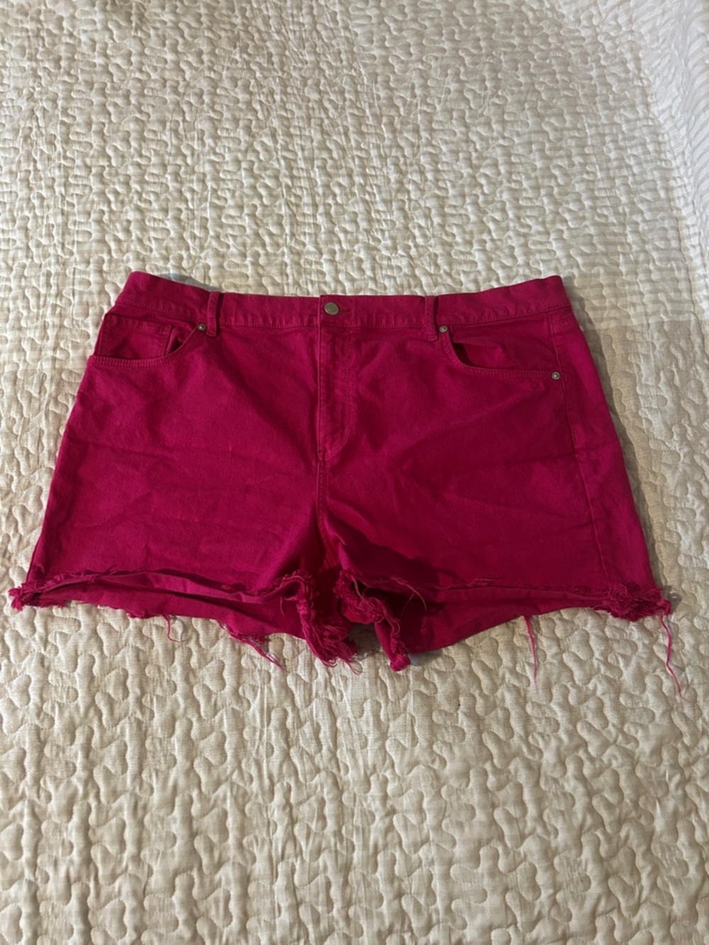 LOFT Denim Shorts Hot Pink
